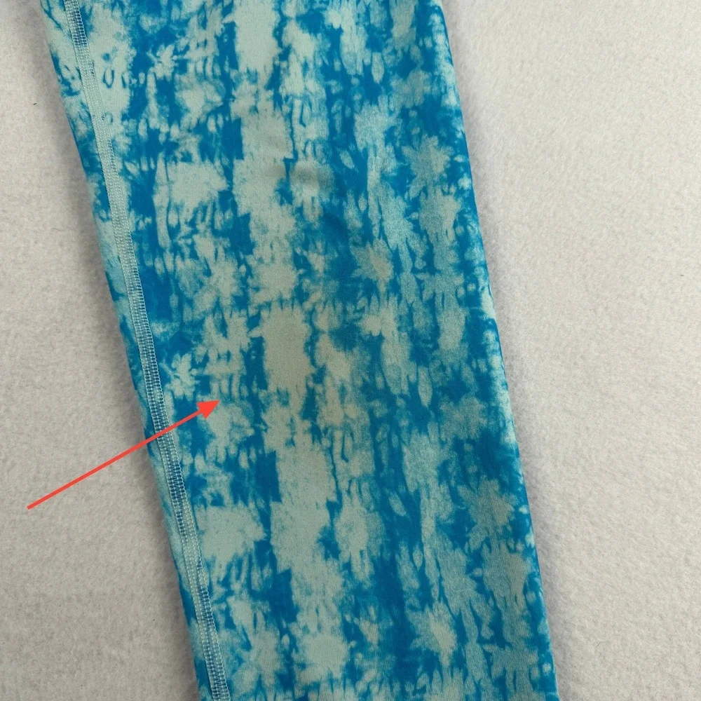 Ivivva Girl's Leggings Tie Dye Blue Sz 12